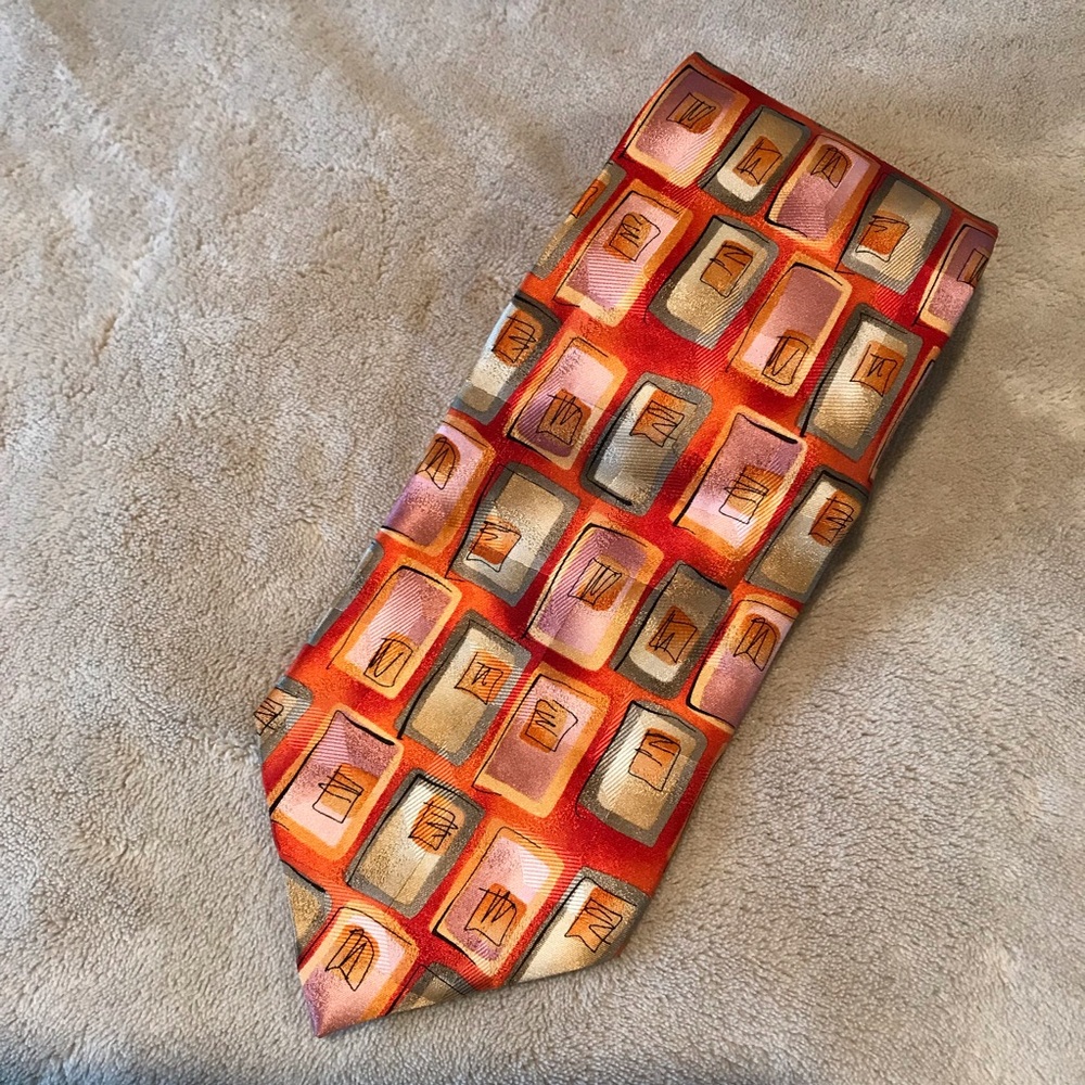 2004 Jerry Garcia 100% Silk Necktie New York, NY Collection #38 Abstract Tie 58”